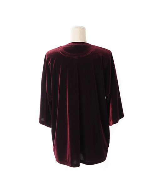 Luz Llena (NEY)（ラズレナニー）の「オーバーサイズ・ベロアトップス/Tシャツ（Tシャツ/カットソー・レディース・ネイビー/チャコールグレー/ボルドー・MEDIUM）」の9枚目の写真