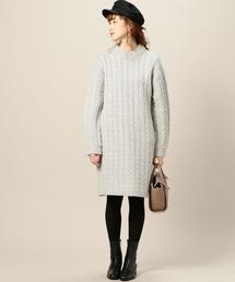 BEAUTY&YOUTH UNITED ARROWS | BY ウールカシミヤ ケーブル ニットワンピース(ワンピース)