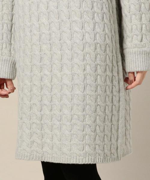 BEAUTY&YOUTH UNITED ARROWS（ビューティーアンドユースユナイテッドアローズ）の「BY ウールカシミヤ ケーブル ニットワンピース◆（ワンピース・レディース・ライトグレー/オレンジ系その他/ネイビー・FREE）」の14枚目の写真