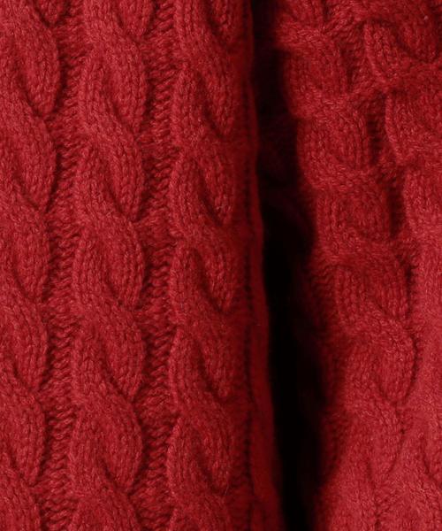 BEAUTY&YOUTH UNITED ARROWS（ビューティーアンドユースユナイテッドアローズ）の「BY ウールカシミヤ ケーブル ニットワンピース◆（ワンピース・レディース・ライトグレー/オレンジ系その他/ネイビー・FREE）」の6枚目の写真