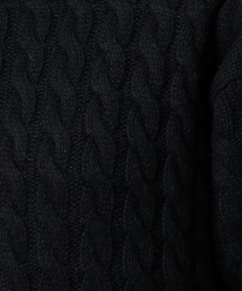 BEAUTY&YOUTH UNITED ARROWS（ビューティーアンドユースユナイテッドアローズ）の「BY ウールカシミヤ ケーブル ニットワンピース◆（ワンピース・レディース・ライトグレー/オレンジ系その他/ネイビー・FREE）」の8枚目の写真