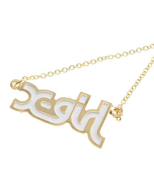 X-girl（エックスガール）の「LIMITED LOGO NECKLACE（ネックレス・レディース・ホワイト/ブラック/ブルー/レッド・ONE SIZE）」の2枚目の写真