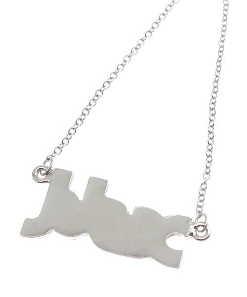 X-girl（エックスガール）の「LIMITED LOGO NECKLACE（ネックレス・レディース・ホワイト/ブラック/ブルー/レッド・ONE SIZE）」の6枚目の写真