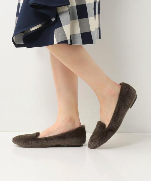 Boisson Chocolat（ボワソンショコラ）の「BBC　FFﾌﾟﾚｰﾝｵﾍﾟﾗﾌﾗｯﾄ○（その他シューズ・レディース・オフホワイト/ダークグレー・23cm/25cm/24cm/23.5cm/22cm/22.5cm/24.5cm）」の7枚目の写真