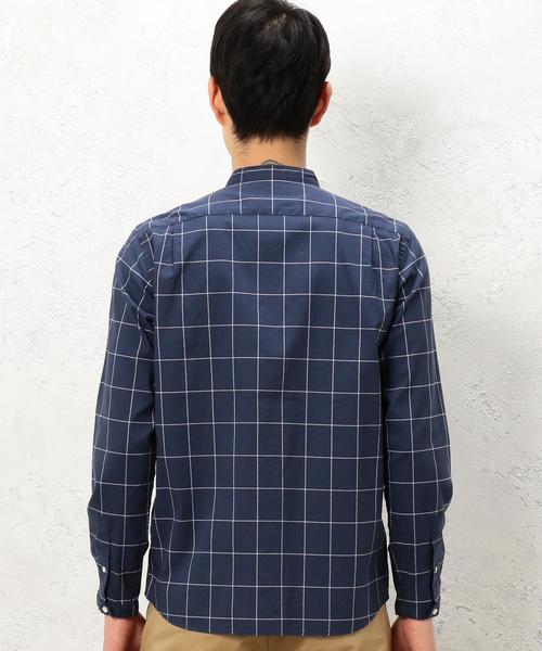green label relaxing(グリーンレーベルリラクシング)の「KC W/P LOOSE バンドカラー シャツ ◆(シャツ/ブラウス・メンズ・ネイビー/グレー/ホワイト・SMALL/LARGE/MEDIUM)」の15枚目の写真