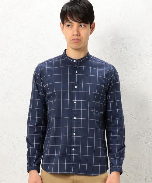 green label relaxing(グリーンレーベルリラクシング)の「KC W/P LOOSE バンドカラー シャツ ◆(シャツ/ブラウス・メンズ・ネイビー/グレー/ホワイト・SMALL/LARGE/MEDIUM)」の16枚目の写真