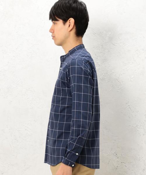 green label relaxing(グリーンレーベルリラクシング)の「KC W/P LOOSE バンドカラー シャツ ◆(シャツ/ブラウス・メンズ・ネイビー/グレー/ホワイト・SMALL/LARGE/MEDIUM)」の9枚目の写真