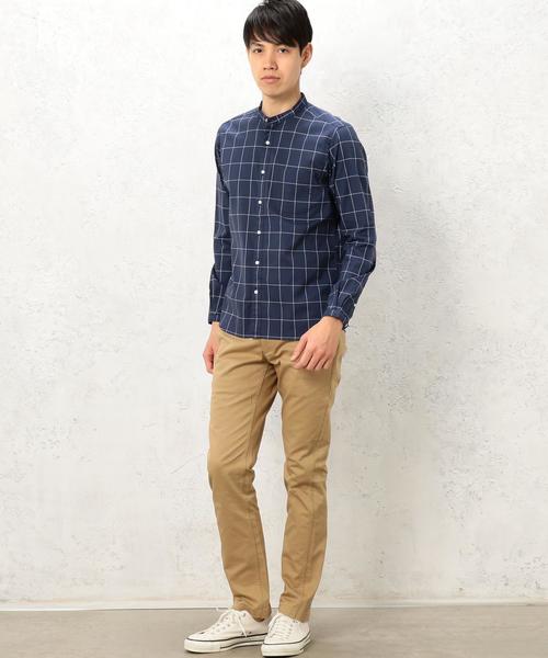 green label relaxing(グリーンレーベルリラクシング)の「KC W/P LOOSE バンドカラー シャツ ◆(シャツ/ブラウス・メンズ・ネイビー/グレー/ホワイト・SMALL/LARGE/MEDIUM)」の10枚目の写真