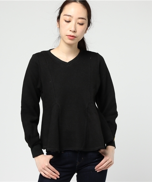 Audition（オーディション）の「M0578 ペプラムシルエットシャギープルオーバー（Tシャツ/カットソー・レディース・オフホワイト/グレー/ブラック・MEDIUM）」の13枚目の写真