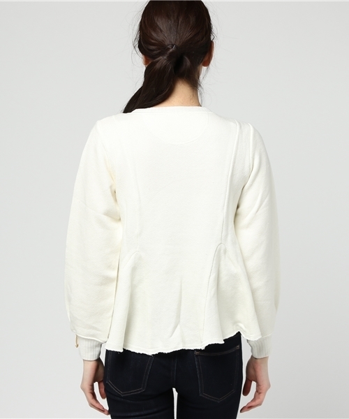 Audition（オーディション）の「M0578 ペプラムシルエットシャギープルオーバー（Tシャツ/カットソー・レディース・オフホワイト/グレー/ブラック・MEDIUM）」の10枚目の写真