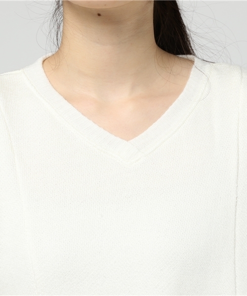 Audition（オーディション）の「M0578 ペプラムシルエットシャギープルオーバー（Tシャツ/カットソー・レディース・オフホワイト/グレー/ブラック・MEDIUM）」の9枚目の写真