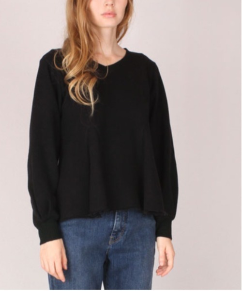 Audition（オーディション）の「M0578 ペプラムシルエットシャギープルオーバー（Tシャツ/カットソー・レディース・オフホワイト/グレー/ブラック・MEDIUM）」の2枚目の写真