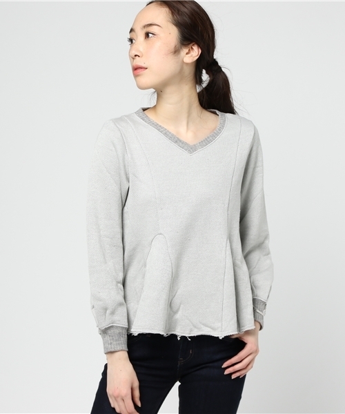 Audition（オーディション）の「M0578 ペプラムシルエットシャギープルオーバー（Tシャツ/カットソー・レディース・オフホワイト/グレー/ブラック・MEDIUM）」の20枚目の写真