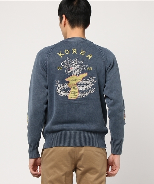 HOUSTON(ヒューストン)の「【HOUSTON】刺繍C-2セーター(ニット/セーター・メンズ・オリーブドラブ/ブラック/ネイビー・X-LARGE/LARGE/MEDIUM)」の14枚目の写真