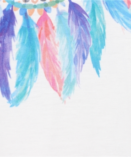 チチカカ(チチカカ)の「アフリカンフェザー Tシャツ(Tシャツ/カットソー・レディース・その他1/グレー/カラフル・FREE)」の9枚目の写真