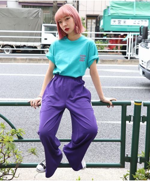 jouetie（ジュエティ）の「emmaコラボ ラインパンツ（その他パンツ・レディース・ピンク/グリーン/パープル/ブラック・MEDIUM）」の22枚目の写真