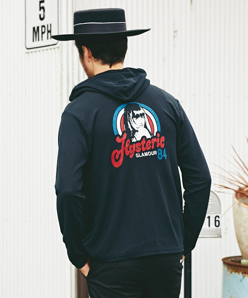 HYSTERIC GLAMOR ヒステリックグラマーパーカー HYSTERIC GLAMOUR - 4GIRLS柄 パーカー / ブラック | Tempt