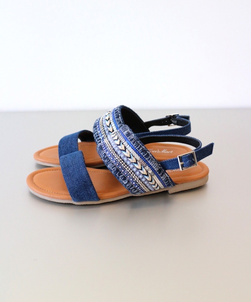 FREE'S MART（フリーズマート）の「◆エスニックサンダル（サンダル・レディース・ネイビー/ブラック・LARGE/MEDIUM）」の2枚目の写真