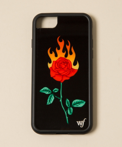 Wildflower ワイルドフラワー の Wild Flower Black Out Burning Love Iphoneケース スマホケース カバー Wear
