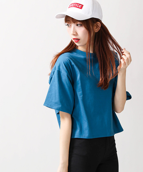 WEGO（ウィゴー）の「WEGO/SILKCOTTONハイネック5分袖カットソー（Tシャツ/カットソー・レディース・ブラック/カーキ/ターコイズブルー/マスタード/ワイン/ホワイト系その他5/ブラウン・LARGE/MEDIUM）」の5枚目の写真
