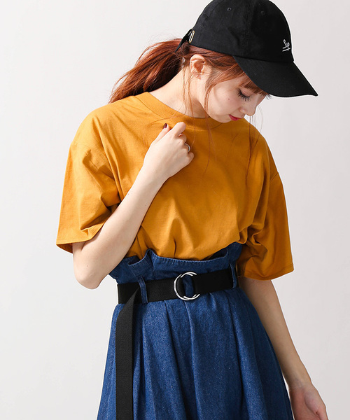 WEGO（ウィゴー）の「WEGO/SILKCOTTONハイネック5分袖カットソー（Tシャツ/カットソー・レディース・ブラック/カーキ/ターコイズブルー/マスタード/ワイン/ホワイト系その他5/ブラウン・LARGE/MEDIUM）」の6枚目の写真