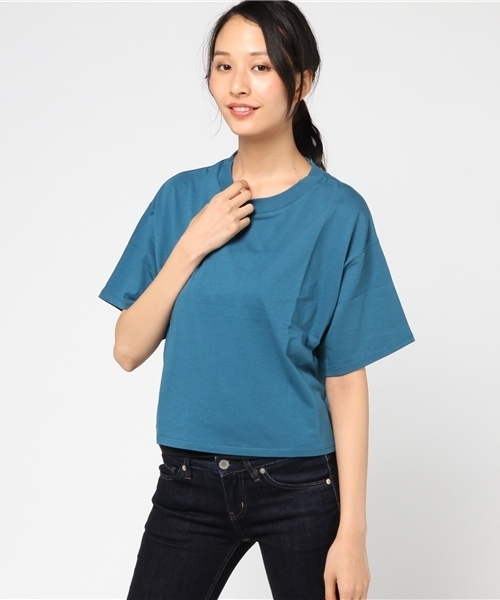 WEGO（ウィゴー）の「WEGO/SILKCOTTONハイネック5分袖カットソー（Tシャツ/カットソー・レディース・ブラック/カーキ/ターコイズブルー/マスタード/ワイン/ホワイト系その他5/ブラウン・LARGE/MEDIUM）」の17枚目の写真
