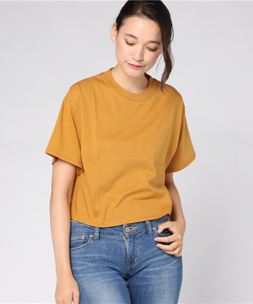 WEGO（ウィゴー）の「WEGO/SILKCOTTONハイネック5分袖カットソー（Tシャツ/カットソー・レディース・ブラック/カーキ/ターコイズブルー/マスタード/ワイン/ホワイト系その他5/ブラウン・LARGE/MEDIUM）」の16枚目の写真