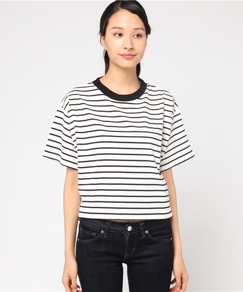 WEGO（ウィゴー）の「WEGO/SILKCOTTONハイネック5分袖カットソー（Tシャツ/カットソー・レディース・ブラック/カーキ/ターコイズブルー/マスタード/ワイン/ホワイト系その他5/ブラウン・LARGE/MEDIUM）」の8枚目の写真