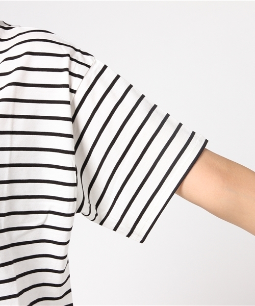 WEGO（ウィゴー）の「WEGO/SILKCOTTONハイネック5分袖カットソー（Tシャツ/カットソー・レディース・ブラック/カーキ/ターコイズブルー/マスタード/ワイン/ホワイト系その他5/ブラウン・LARGE/MEDIUM）」の12枚目の写真