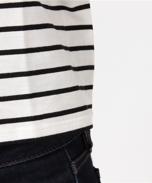 WEGO（ウィゴー）の「WEGO/SILKCOTTONハイネック5分袖カットソー（Tシャツ/カットソー・レディース・ブラック/カーキ/ターコイズブルー/マスタード/ワイン/ホワイト系その他5/ブラウン・LARGE/MEDIUM）」の13枚目の写真