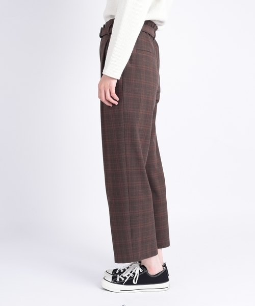 liflattie ships(リフラティ シップス)の「liflattie ships: グレンチェック ベルト パンツ ◇◇(その他パンツ・レディース・ブラウン/ブラック・LARGE/MEDIUM/SMALL)」の11枚目の写真