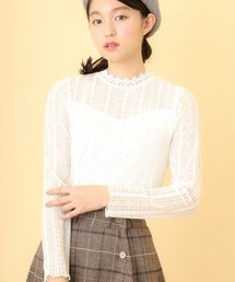 OLIVE des OLIVE | レースプチハイネックインナー(Tシャツ/カットソー)