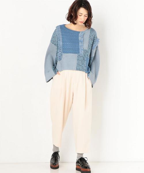 Another Edition（アナザーエディション）の「ダブルクロス8分丈パンツ（その他パンツ・レディース・ブラック/ブラウン/ナチュラル・SMALL/MEDIUM）」の4枚目の写真