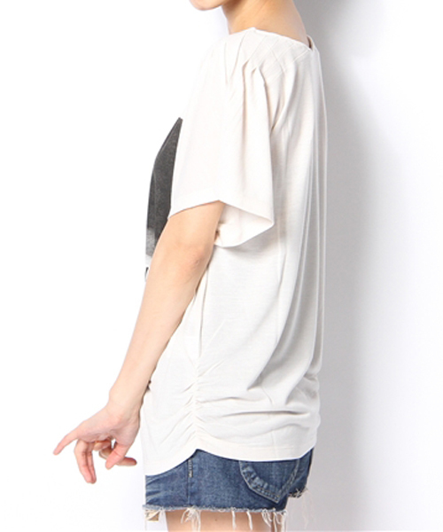 one after another NICE CLAUP（ワンアフターアナザーナイスクラップ）の「めがねBOY　Ｔ（Tシャツ/カットソー・レディース・クリーム/オフホワイト/ブラック・FREE）」の4枚目の写真