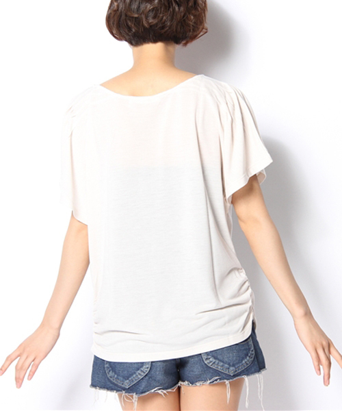 one after another NICE CLAUP（ワンアフターアナザーナイスクラップ）の「めがねBOY　Ｔ（Tシャツ/カットソー・レディース・クリーム/オフホワイト/ブラック・FREE）」の5枚目の写真