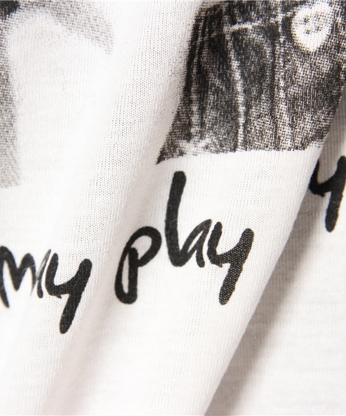 one after another NICE CLAUP（ワンアフターアナザーナイスクラップ）の「めがねBOY　Ｔ（Tシャツ/カットソー・レディース・クリーム/オフホワイト/ブラック・FREE）」の9枚目の写真