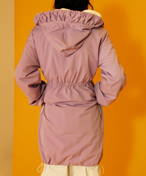 CRY.（クライ）の「The PLASTICS/color　レイヤードフーディードレス/カラー（ワンピース・レディース・パープル・38）」の5枚目の写真