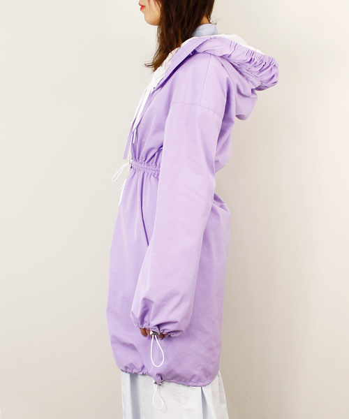 CRY.（クライ）の「The PLASTICS/color　レイヤードフーディードレス/カラー（ワンピース・レディース・パープル・38）」の13枚目の写真