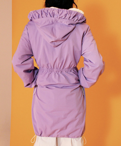 CRY.（クライ）の「The PLASTICS/color　レイヤードフーディードレス/カラー（ワンピース・レディース・パープル・38）」の9枚目の写真