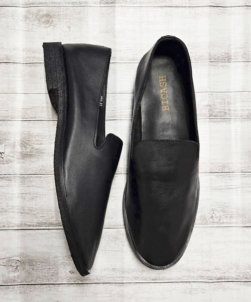 BICASH（ビカーシ）の「【BICASH/ビカーシ】クレープソールレザースリッポンシューズ/#094（スリッポン・メンズ・ブラウン/ブラック/ダークブラウン/ブラック系その他/オリーブ/ホワイト・40/41/42/43/44）」の10枚目の写真