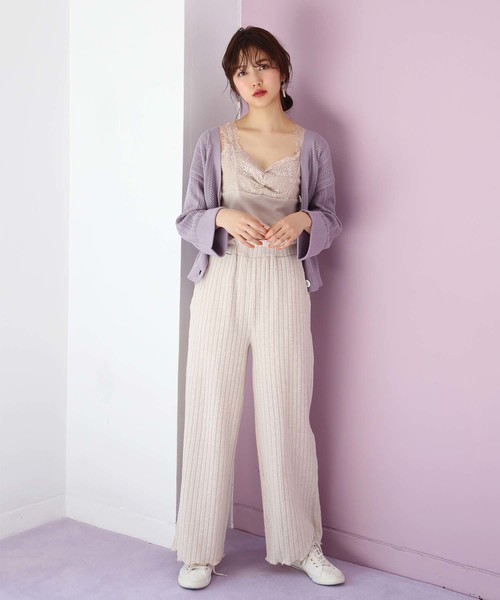 one after another NICE CLAUP（ワンアフターアナザーナイスクラップ）の「使いやすいテレコパンツ（その他パンツ・レディース・ブラック/グレー/アイボリー/レッド・FREE）」の10枚目の写真