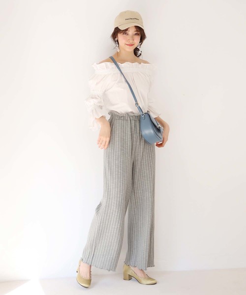 one after another NICE CLAUP（ワンアフターアナザーナイスクラップ）の「使いやすいテレコパンツ（その他パンツ・レディース・ブラック/グレー/アイボリー/レッド・FREE）」の14枚目の写真