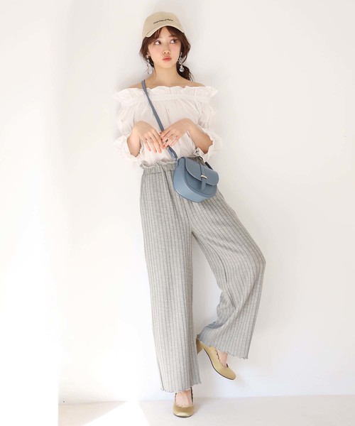 one after another NICE CLAUP（ワンアフターアナザーナイスクラップ）の「使いやすいテレコパンツ（その他パンツ・レディース・ブラック/グレー/アイボリー/レッド・FREE）」の15枚目の写真