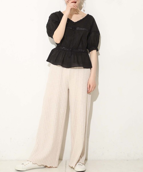 one after another NICE CLAUP（ワンアフターアナザーナイスクラップ）の「使いやすいテレコパンツ（その他パンツ・レディース・ブラック/グレー/アイボリー/レッド・FREE）」の20枚目の写真