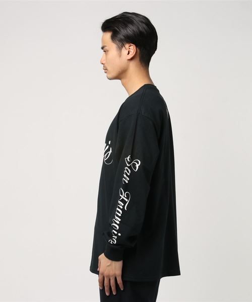 BEN DAVIS ORIGINALS（ベンデイビスオリジナルス）の「BEN DAVIS PRINT LONG TEE（Tシャツ/カットソー・メンズ・ホワイト×ピンク/ホワイト×ブラック/ヘザーグレー/ブラック・XX-LARGE/MEDIUM/LARGE/X-LARGE）」の8枚目の写真