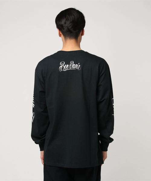 BEN DAVIS ORIGINALS（ベンデイビスオリジナルス）の「BEN DAVIS PRINT LONG TEE（Tシャツ/カットソー・メンズ・ホワイト×ピンク/ホワイト×ブラック/ヘザーグレー/ブラック・XX-LARGE/MEDIUM/LARGE/X-LARGE）」の7枚目の写真