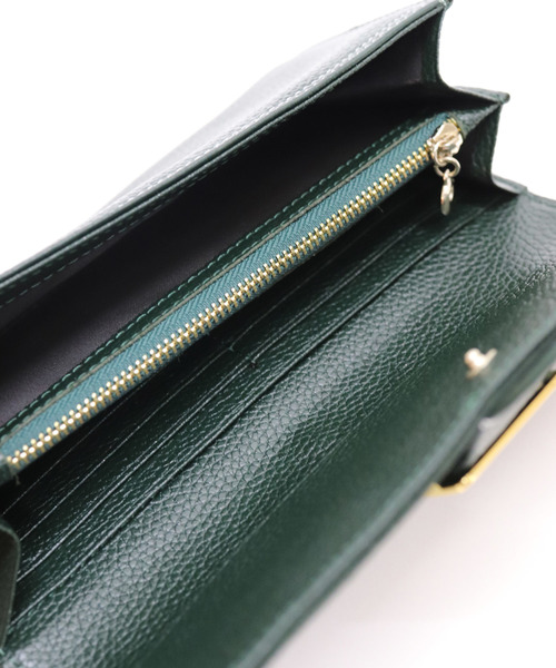 florist(フローリスト)の「【牛革】アンティークレトロベルトフラップ異素材長財布(財布・レディース・ブラック/パープル/ピンク/グリーン/キャメル・FREE)」の12枚目の写真