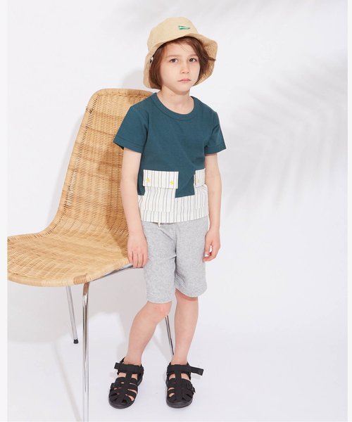 apres les cours(アプレレクール)の「サイドラインパンツ 4.5分丈(その他パンツ・キッズ・レンガ/ネイビー/グレー・80/90/100/110/120/130)」の17枚目の写真