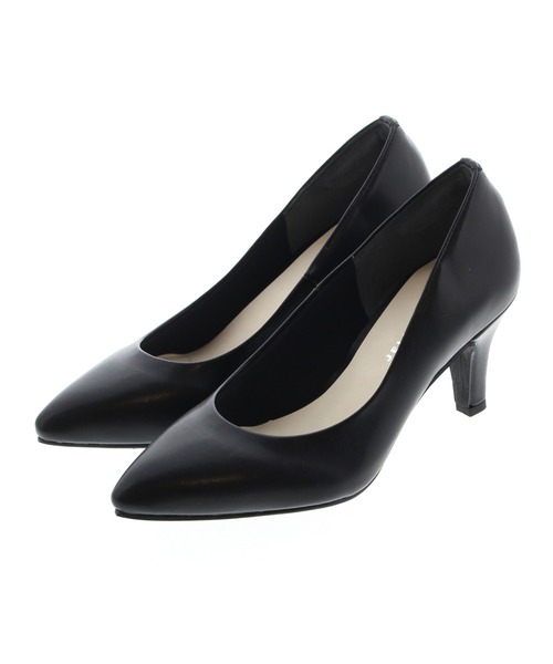 JELLY BEANS（ジェリービーンズ）の「ポインテッドプレーンパンプス<ふわさら>(112-9510)JELLY BEANS(ジェリービーンズ)（パンプス・レディース・ブラック/パープル/グレー/グリーン/マルチ/ダークベージュ/ネイビー/レッド/ベージュ/チェック/シルバー/ダークブラウン/マスタード/ワイン/ダークグリーン/ブラック系その他/ダークグレー/ライトグレー/ダークパープル/ミント/グレー系その他/ブラック×ブラック/ライトブルー/ローズ/ライトグリーン・23/24/25/22/25.5/22.5/24.5/23.5/21.5）」の4枚目の写真