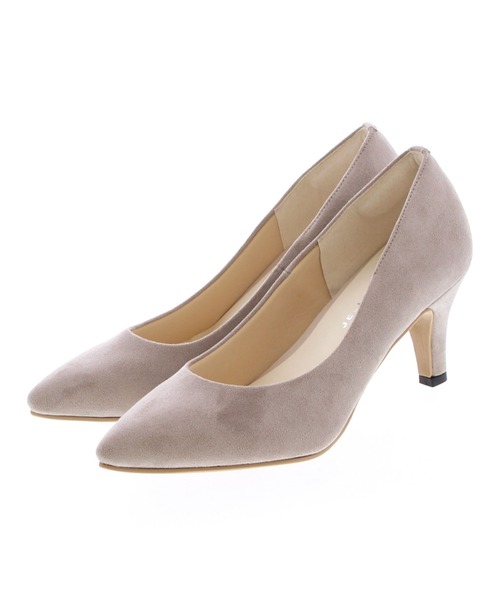 JELLY BEANS（ジェリービーンズ）の「ポインテッドプレーンパンプス<ふわさら>(112-9510)JELLY BEANS(ジェリービーンズ)（パンプス・レディース・ブラック/パープル/グレー/グリーン/マルチ/ダークベージュ/ネイビー/レッド/ベージュ/チェック/シルバー/ダークブラウン/マスタード/ワイン/ダークグリーン/ブラック系その他/ダークグレー/ライトグレー/ダークパープル/ミント/グレー系その他/ブラック×ブラック/ライトブルー/ローズ/ライトグリーン・23/24/25/22/25.5/22.5/24.5/23.5/21.5）」の5枚目の写真